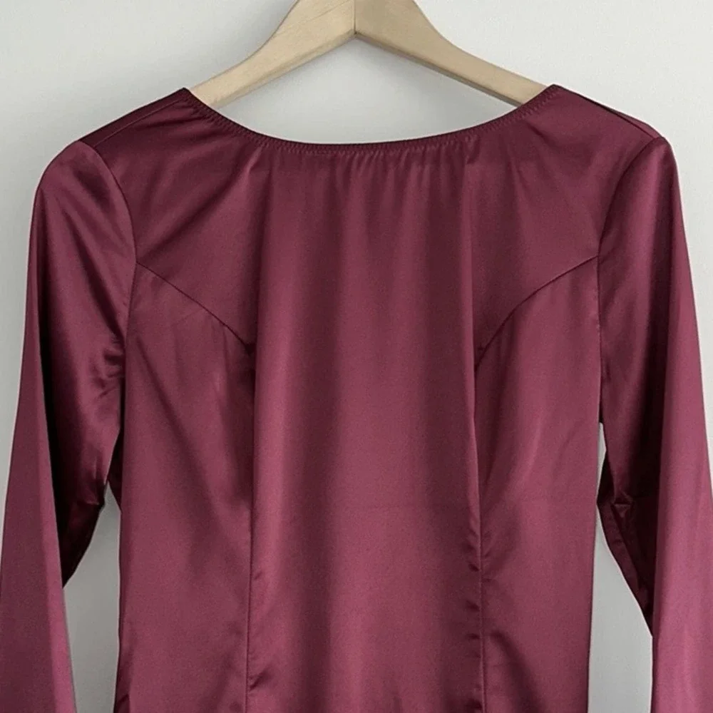 NWT MISTRESS ROCKS x HOUSE OF CB Gamble Dress Wine